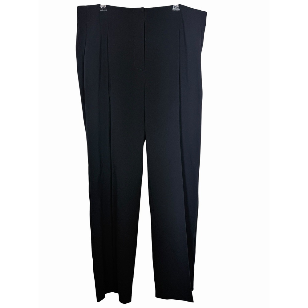 Talbots Heritage Slim Straight Dress Pants Womens 12P Black Pleated Career NWT
